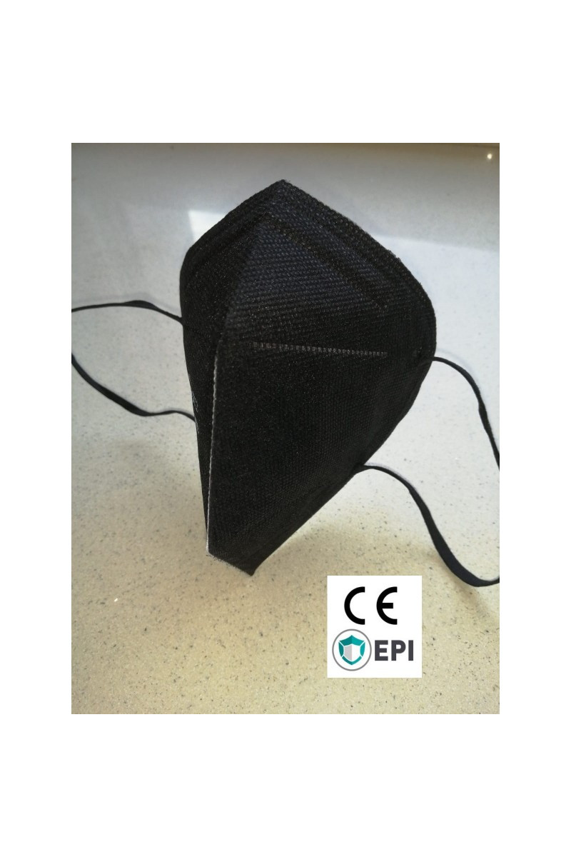 MASCARILLA FFP2 NEGRA CON CERTIFICADO CE