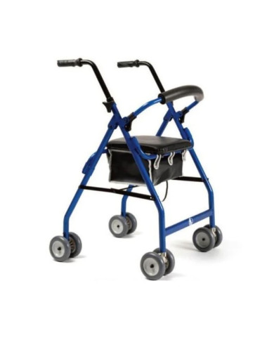 Andador Cadeo Rollator azul con freno por presión