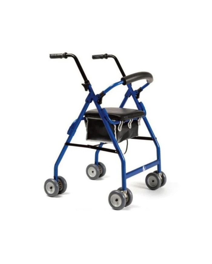 Andador Cadeo Rollator azul con freno por presión